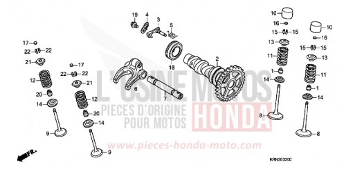 ARBRE A CAMES/SOUPAPE CRF250R9 de 2009